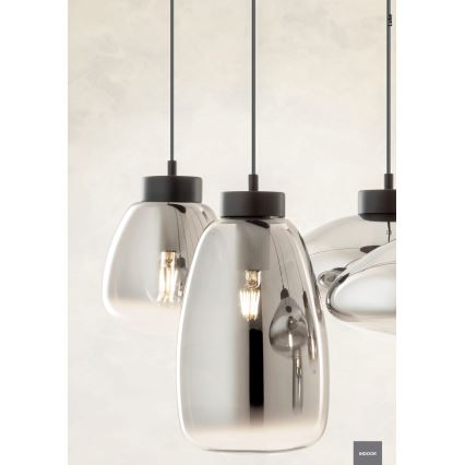 Redo 01-3197 - Hanglamp aan een koord LUKE 3xE27/42W/230V diameter 46 cm zwart