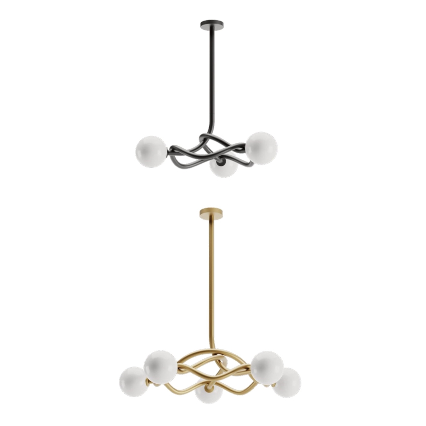 Redo 01-3257 - Kroonluchter met staaf CONFUSIO 3xE14/28W/230V Ø 76 cm zwart