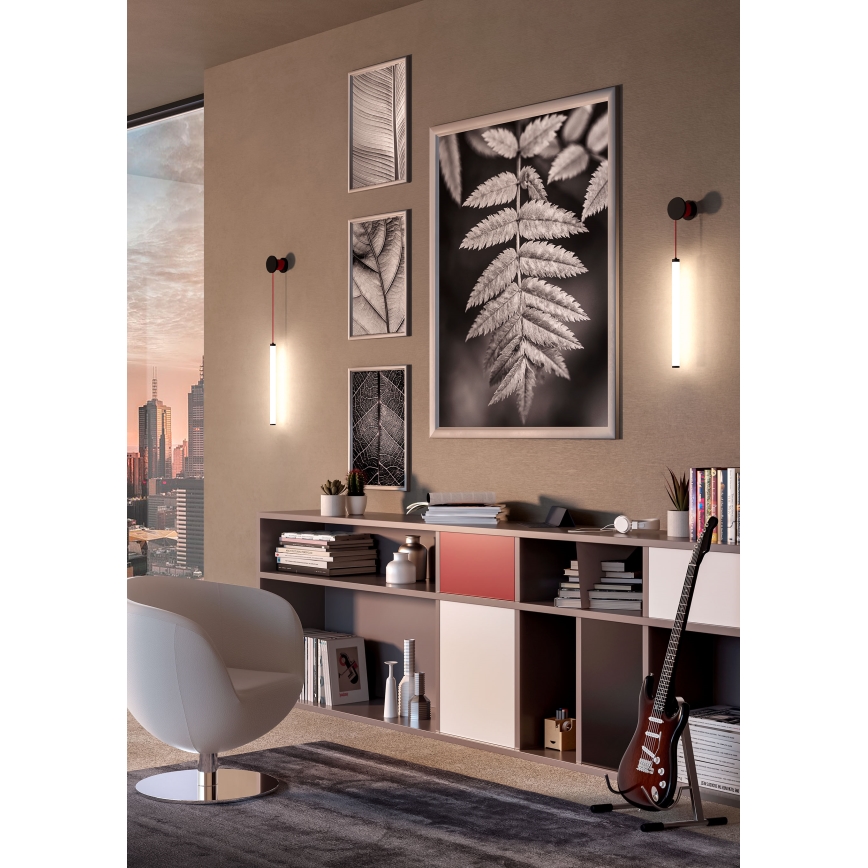 Redo 01-3304 - Dimbare LED-wandlamp SWING LED/16W/230V 3000/4000K CRI 90 zwart