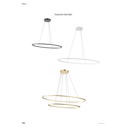 Redo 01-3340 - Dimbare hanglamp met kabel LEO LED/67W/230V 3000/4000K CRI 90 60x130 cm wit