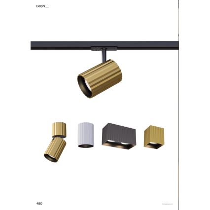 Redo 01-3408 - Spotlamp DELPHI 1xGU10/7W/230V 8,1x8,1 cm goud