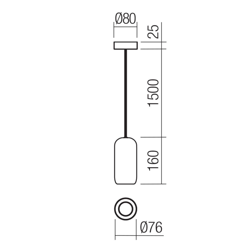 Redo 01-3474 - Suspension filaire BOOM 1xGU10/10W/230V d. 7,6 cm noir