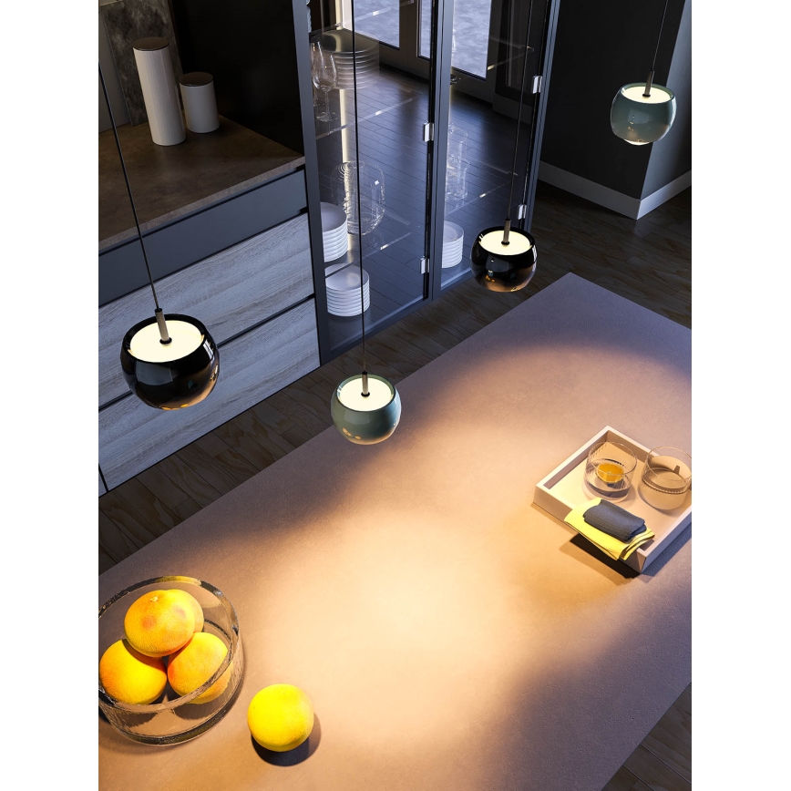 Redo 01-3551 - LED Hanglamp aan een koord AVES LED/12W/230V diameter 9,6 cm CRI 90 antraciet