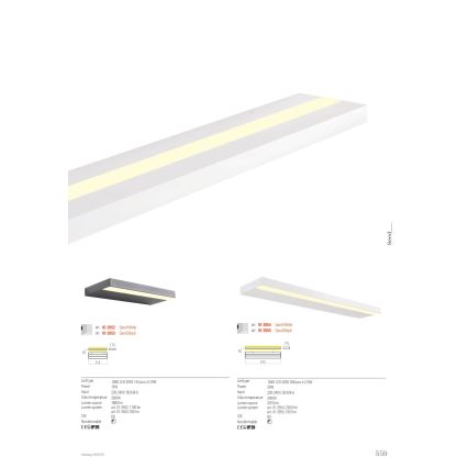 Redo 01-3553 - LED wand verlichting SEED LED/15W/230V zwart