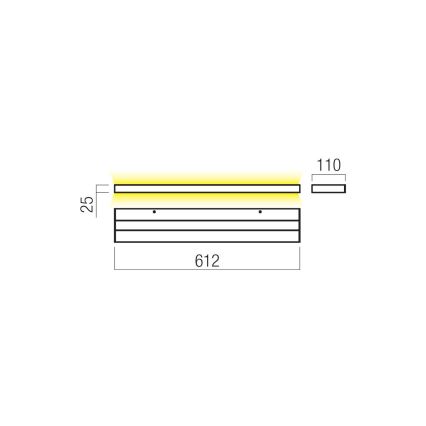 Redo 01-3554 - Applique murale SEED LED/30W/230V blanc