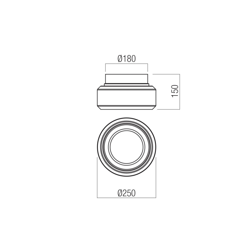 Redo 01-3588 - LED Plafondlamp SOLERA LED/18W/230V diameter 25 cm CRI 93 3000/4000K grijs