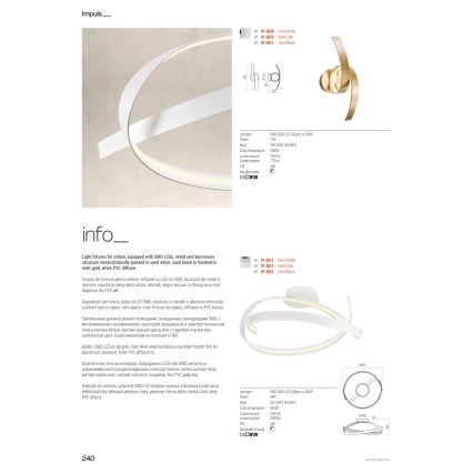 Redo 01-3614 - Dimbare LED-plafondlamp IMPULS LED/34W/230V Ø 60 cm zwart