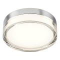 Redo 01-3725 - LED Badkamer plafondlamp FRISBI LED/8W/230V Ø 15 cm CRI 90 IP44 glanzend chroom
