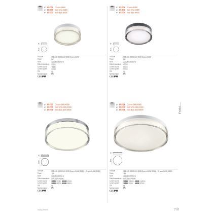 Redo 01-3725 - LED Badkamer plafondlamp FRISBI LED/8W/230V diameter 15 cm CRI 90 IP44 glanzend chroom