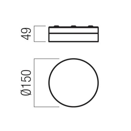 Redo 01-3725 - LED Badkamer plafondlamp FRISBI LED/8W/230V diameter 15 cm CRI 90 IP44 glanzend chroom