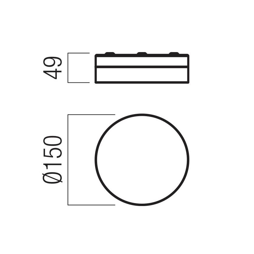 Redo 01-3725 - LED Badkamer plafondlamp FRISBI LED/8W/230V diameter 15 cm CRI 90 IP44 glanzend chroom