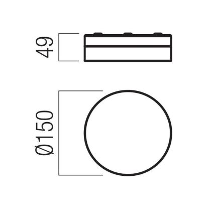 Redo 01-3729 - LED Badkamer plafondlamp FRISBI LED/8W/230V diameter 15 cm CRI 90 IP44 wit