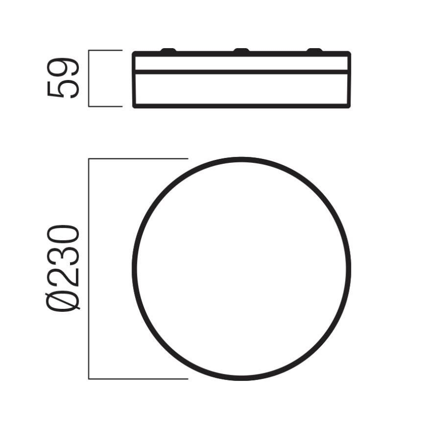 Redo 01-3731 - Plafonnier salle de bain FRISBI LED/12W/230V d. 23 cm CRI 90 3000/4000K IP44 blanc
