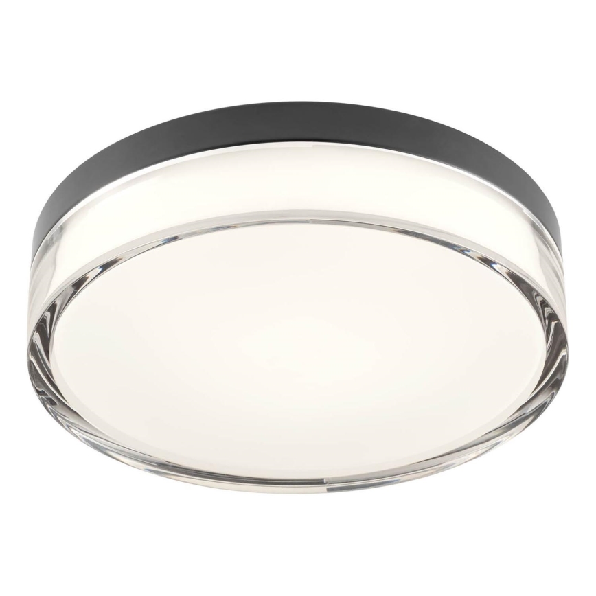 Redo 01-3735 - LED Badkamer plafondlamp FRISBI LED/12W/230V diameter 23 cm CRI 90 3000/4000K IP44 zwart