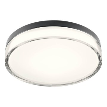 Redo 01-3736 - LED Badkamer plafondlamp FRISBI LED/18W/230V diameter 28 cm CRI 90 3000/4000K IP44 zwart