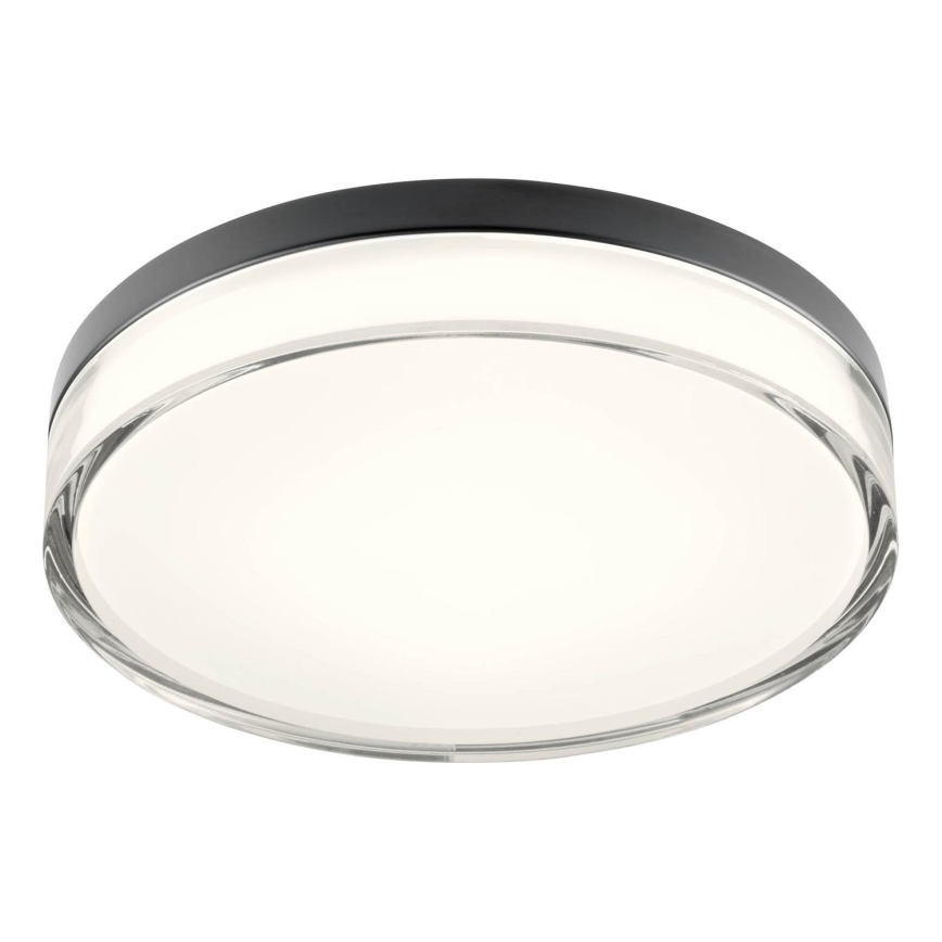 Redo 01-3736 - LED Badkamer plafondlamp FRISBI LED/18W/230V diameter 28 cm CRI 90 3000/4000K IP44 zwart
