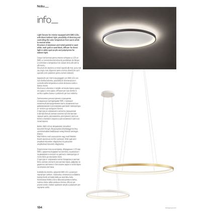 Redo 01-3808 - Dimbare LED-plafondlamp NOBU LED/60W/230V 3000/4000K CRI 90 zwart