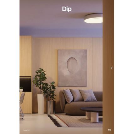 Redo 01-3940 - LED plafondlamp DIP LED/30W/230V 2700/3000/4000/5000/6500K CRI 90 Ø 48,6 cm wit