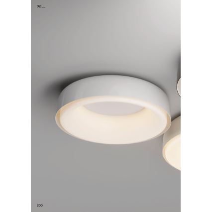 Redo 01-3940 - Plafonnier LED DIP, 30 W, 230 V, 2700/3000/4000/5000/6500 K, IRC 90, Ø 48,6 cm, blanc