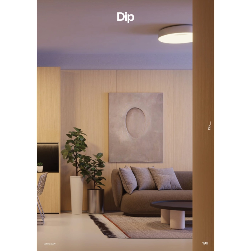 Redo 01-3941 - Plafonnier LED DIP/40W/230V 2700/3000/4000/5000/6500K IRC 90 Ø 62,4 cm blanc