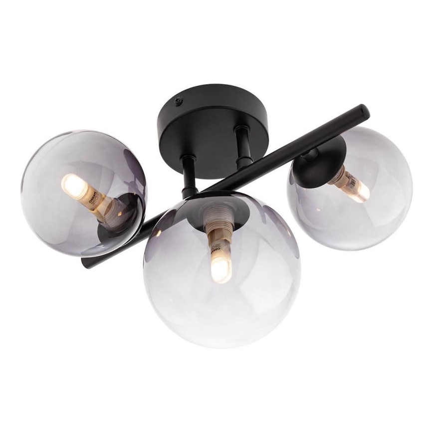 Redo 01-3988 - Bevestigde hanglamp ASTRA 3xG9/8W/230V zwart