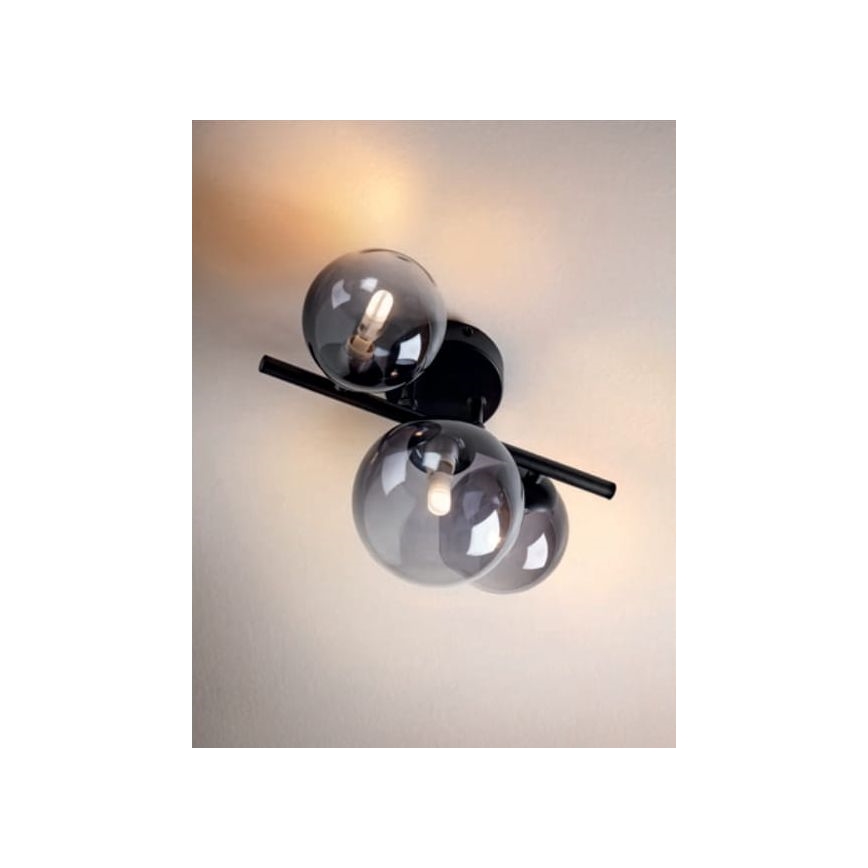 Redo 01-3988 - Bevestigde hanglamp ASTRA 3xG9/8W/230V zwart