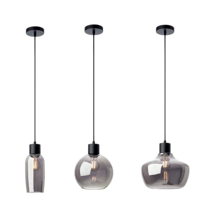 Redo 01-4044 - Hanglamp aan een koord ATLANTIS 1xE27/42W/230V diameter 11 cm zwart