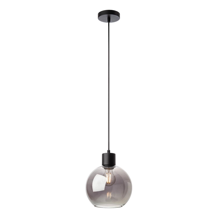 Redo 01-4045 - Hanglamp aan een koord ATLANTIS 1xE27/42W/230V diameter 20 cm zwart