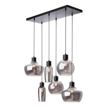 Redo 01-4047 - Suspension filaire ATLANTIS 6xE27/42W/230V noir