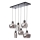 Redo 01-4047 - Suspension filaire ATLANTIS 6xE27/42W/230V noir