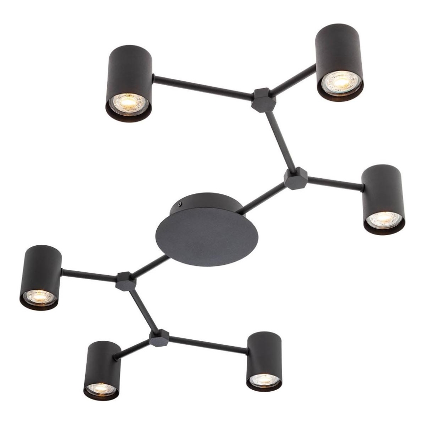 Redo 01-4048 - Spot WEBB 6xGU10/10W/230V zwart