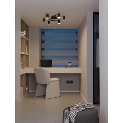Redo 01-4048 - Spot WEBB 6xGU10/10W/230V zwart