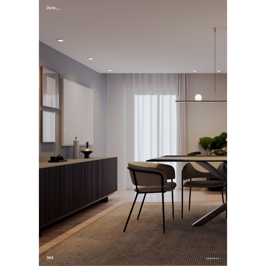 Redo 01-4301 - Suspension LED dimmable sur câble DUNE LED/48W/230V 3000K IRC 90 blanc/or