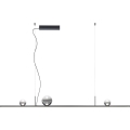 Redo 01-4302 - Dimbare hanglamp met kabel DUNE LED/48W/230V 3000K CRI 90 zwart/rookkleurig