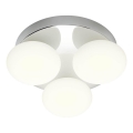 Redo 01-4306 - LED plafondlamp voor badkamer OVUM 3xLED/5W/230V 3000/4000K CRI 90 Ø 24 cm IP44 wit/glanzend chroom