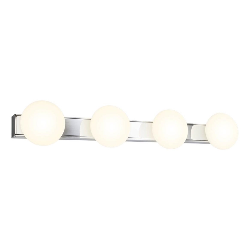 Redo 01-4309 - Plafonnier LED pour salle de bains OVUM 4xLED/5W/230V 3000/4000K IRC 90 IP44 blanc/chrome brillant