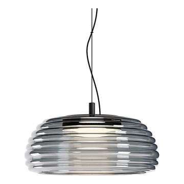 Redo 01-4543 - Dimbare LED-hanglamp aan kabel ONDULA LED/16W/230V 2700K/3000K CRI 90 Ø 41 cm zwart/rookglas