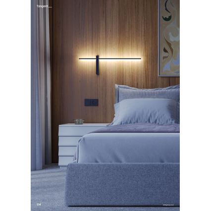 Redo 01-4673 - Applique murale LED TANGENT LED/6W/230V 2700/2850/3000K 73 cm IRC 90 noire