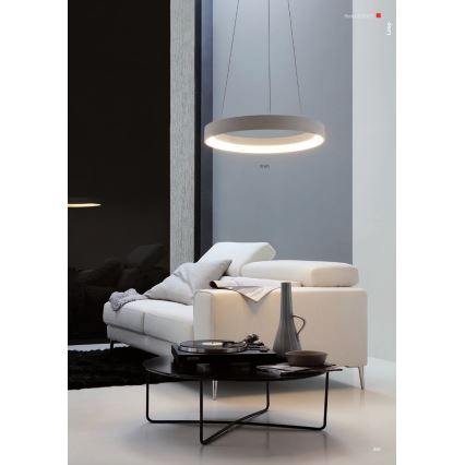 Redo 01-672 - LED Hanglamp aan een koord LOOP LED/48W/230V diameter 60 cm wit