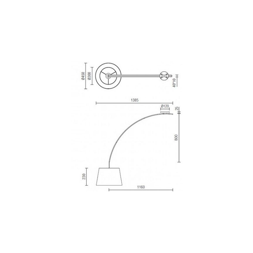 Redo 02-382 - Wandlamp SWAP 1xE27/42W/230V grijs