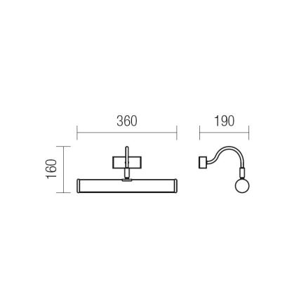 Redo 02-844 - Applique pour tableau CAIRO 2xE14/28W/230V