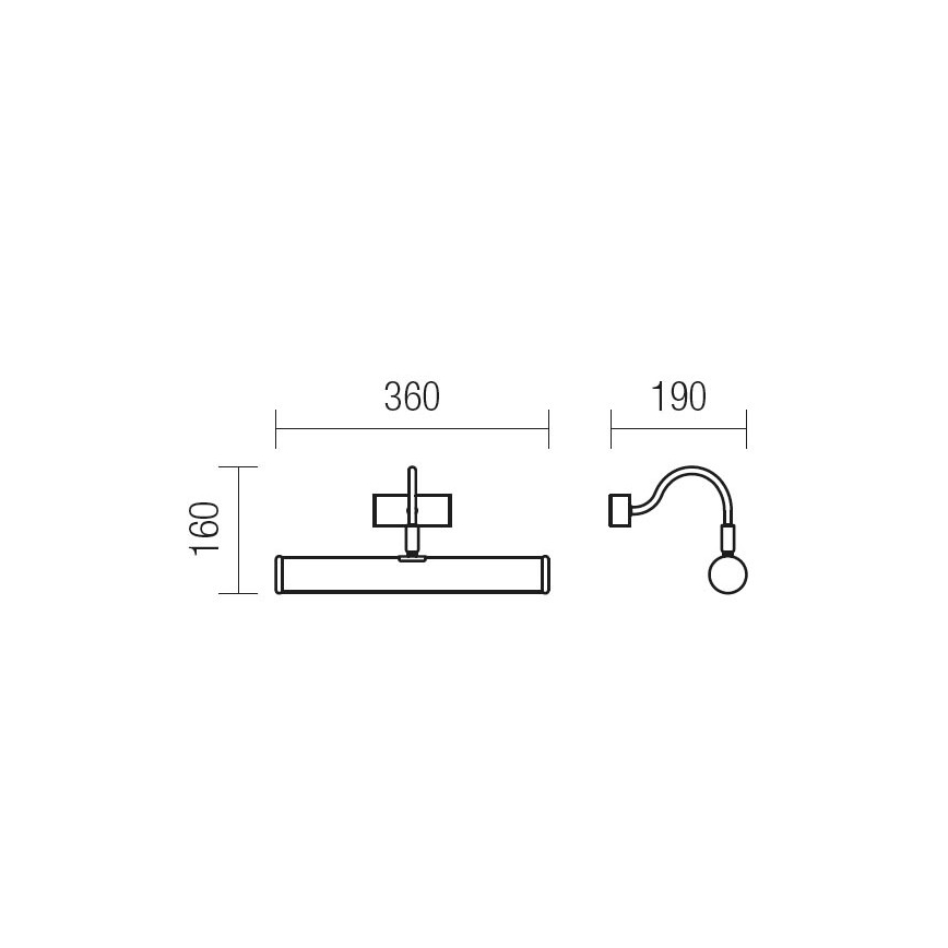 Redo 02-844 - Schilderijlamp CAIRO 2xE14/28W/230V