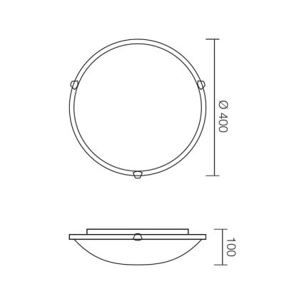 Redo 05-393 - Plafondlamp VIRGINIA 2xE27/42W/230V Ø 40 cm grijs