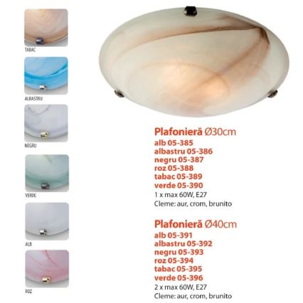 Redo 05-393 - Plafonnier VIRGINIA 2xE27/42W/230V Ø 40 cm beige
