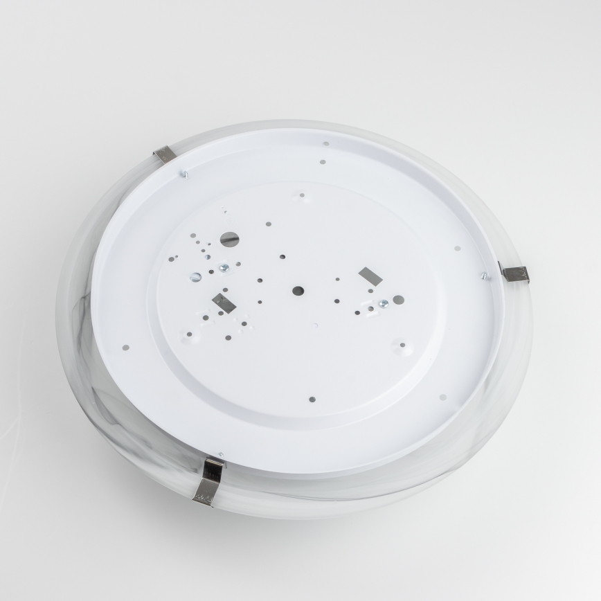 Redo 05-393 - Plafonnier VIRGINIA 2xE27/42W/230V Ø 40 cm gris