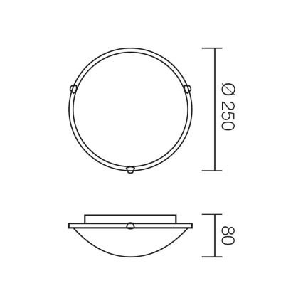 Redo 05-677 - Plafonnier VIRGINIA 1xE27/42W/230V d. 25 cm blanc