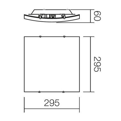 Redo 05-812 - Plafonnier SHAKE 1xE27/42W/230V 29,5x29,5 cm blanc
