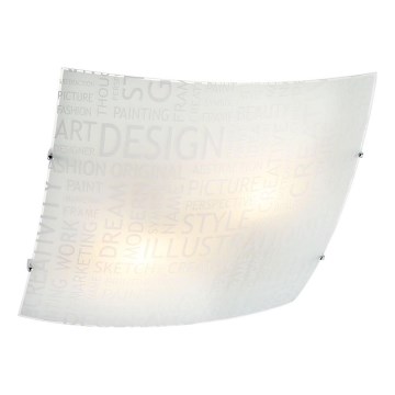 Redo 05-818 - Plafonnier NOTES 2xE27/42W/230V 39x39 cm blanc