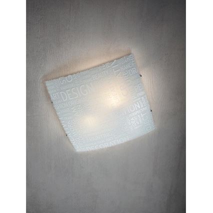 Redo 05-818 - Plafonnier NOTES 2xE27/42W/230V 39x39 cm blanc