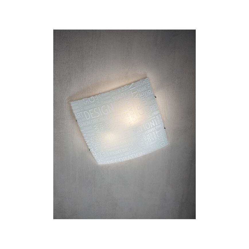 Redo 05-818 - Plafonnier NOTES 2xE27/42W/230V 39x39 cm blanc
